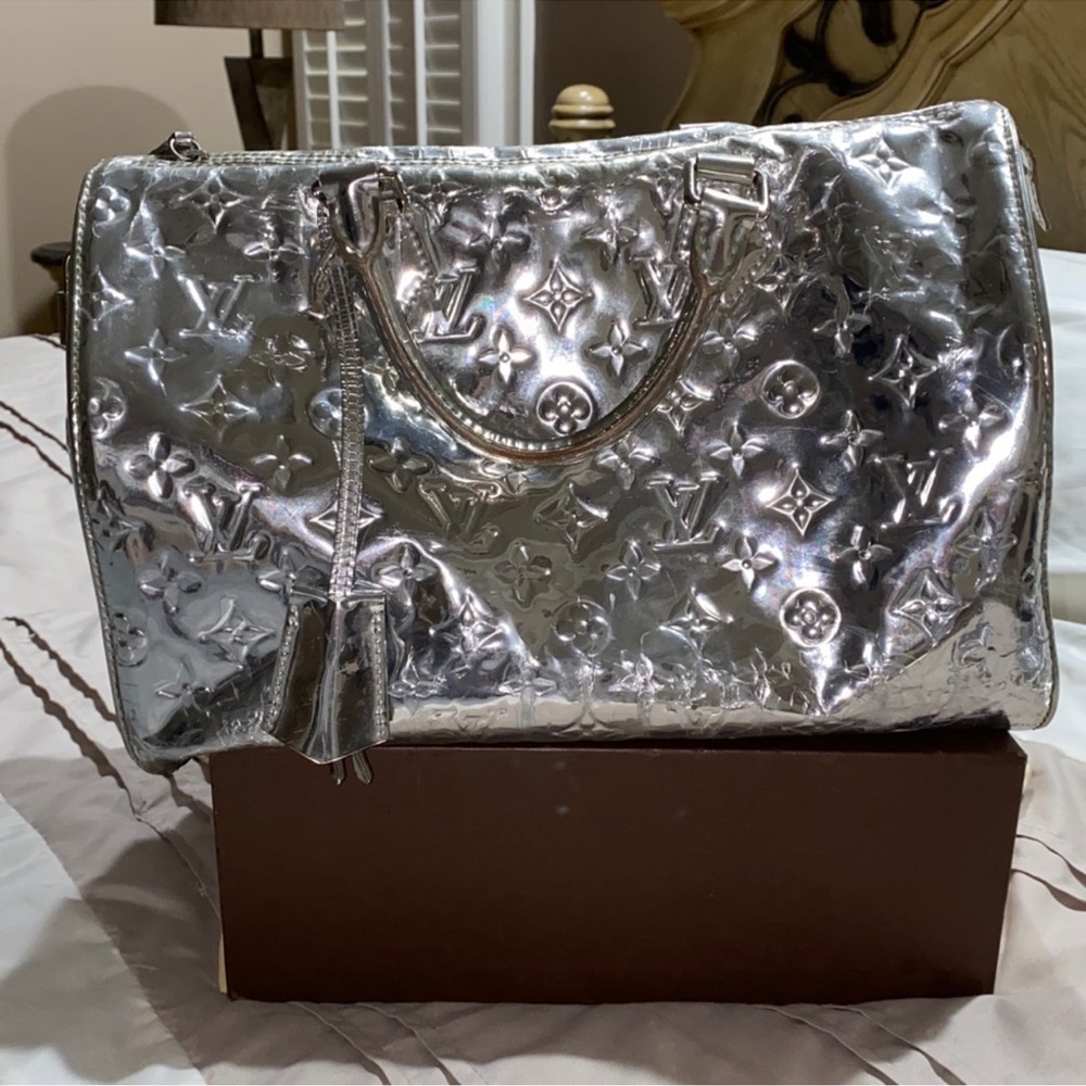 Louis Vuitton Silver Quilted Shoulder Bag
